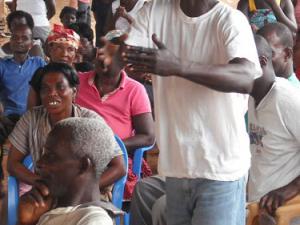 Community meeting in Saamang, Ghana