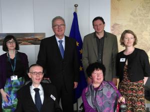 EDF and IDDC representatives with Commissioner Mimica