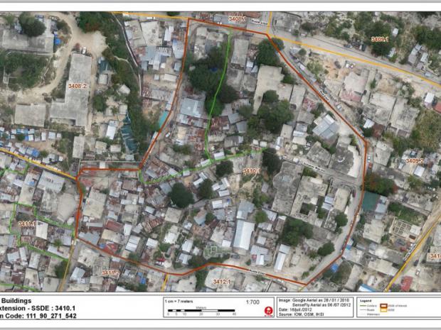 Figure 1 Delineating census areas on the orthomosaics taken with the drones.