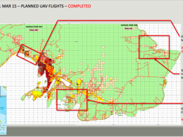 An example of a flight mission submitted to Air Traffic Control for approval and subsequently completed. Credit: Heliwest.