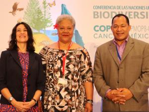 L - R Ms Martha Rojas-Urrego, DPM of Samoa Hon Fiame Naomi Mata