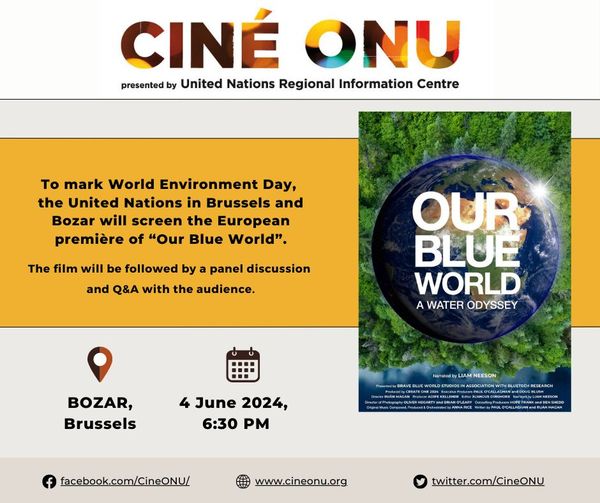 Poster of the film screening event - 'Our Blue World'