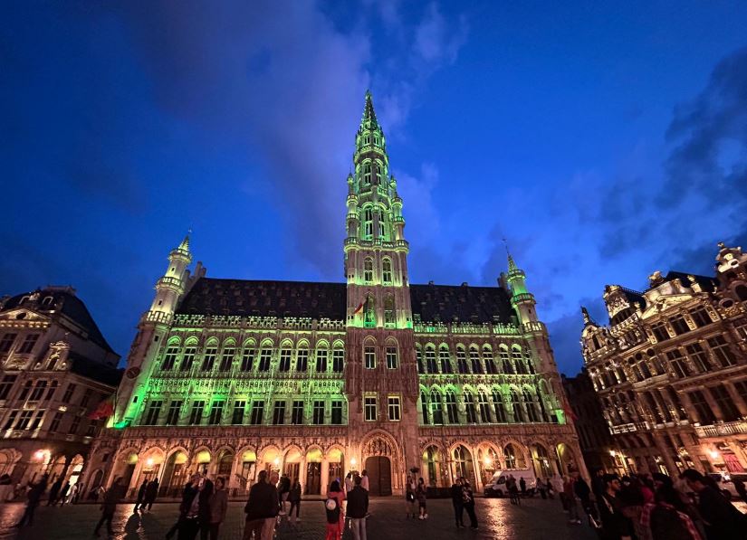 City Hall lit in green to mark World Environment Day