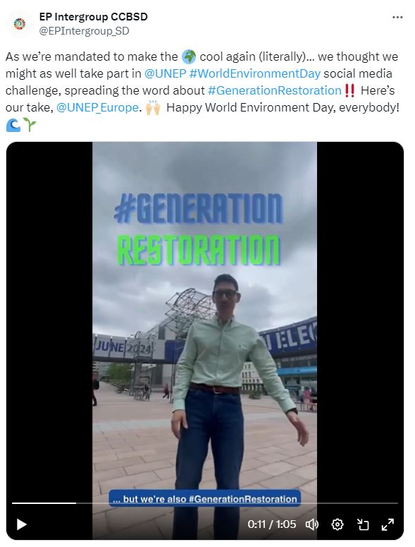Video EP Intergroup on Climate Change, Biodiversity and Sustainable Development for #GenerationRestoration campaign
