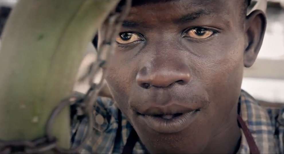 Banana plantation worker