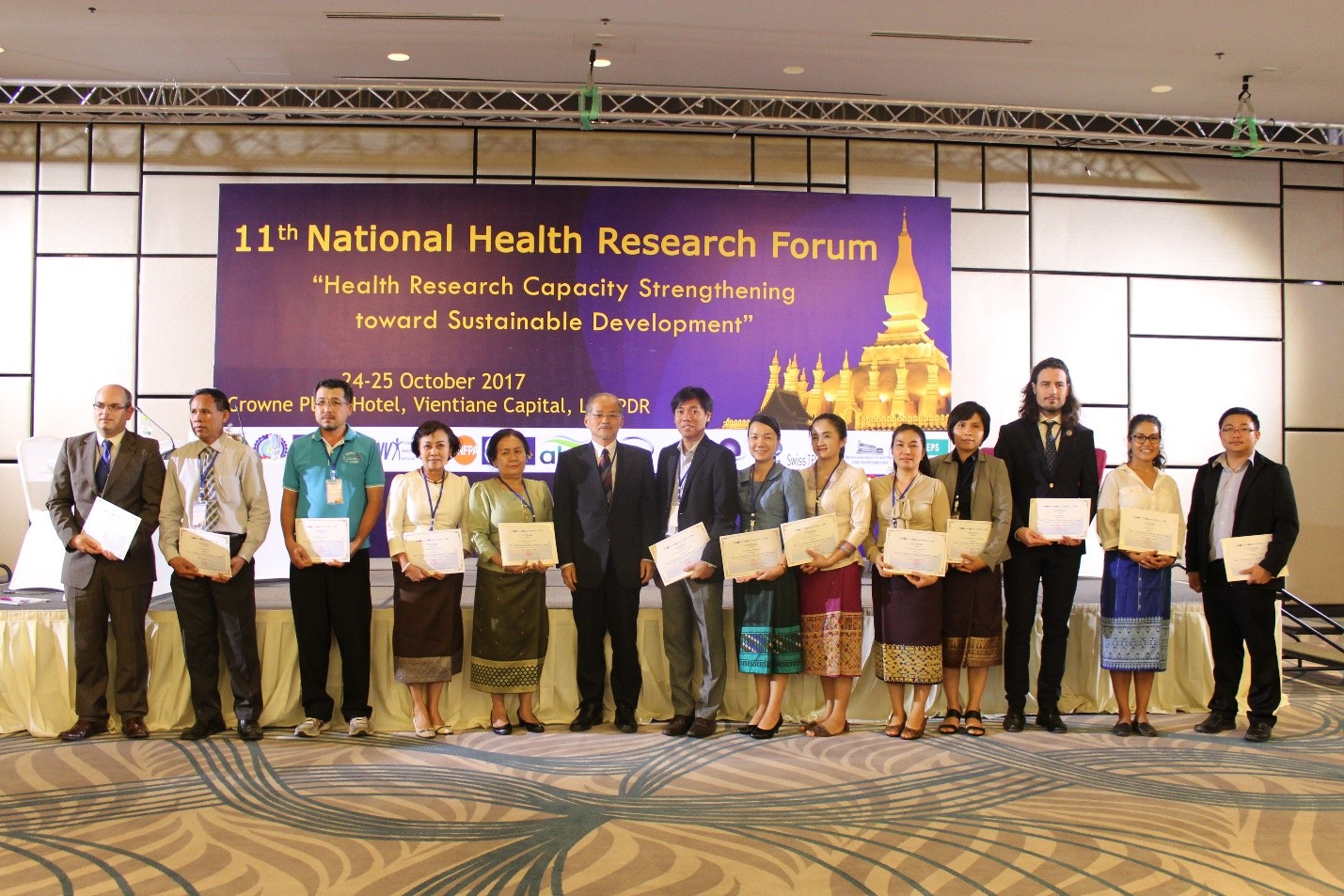 PhD students at 11th National Health Research Forum in Lao PDR