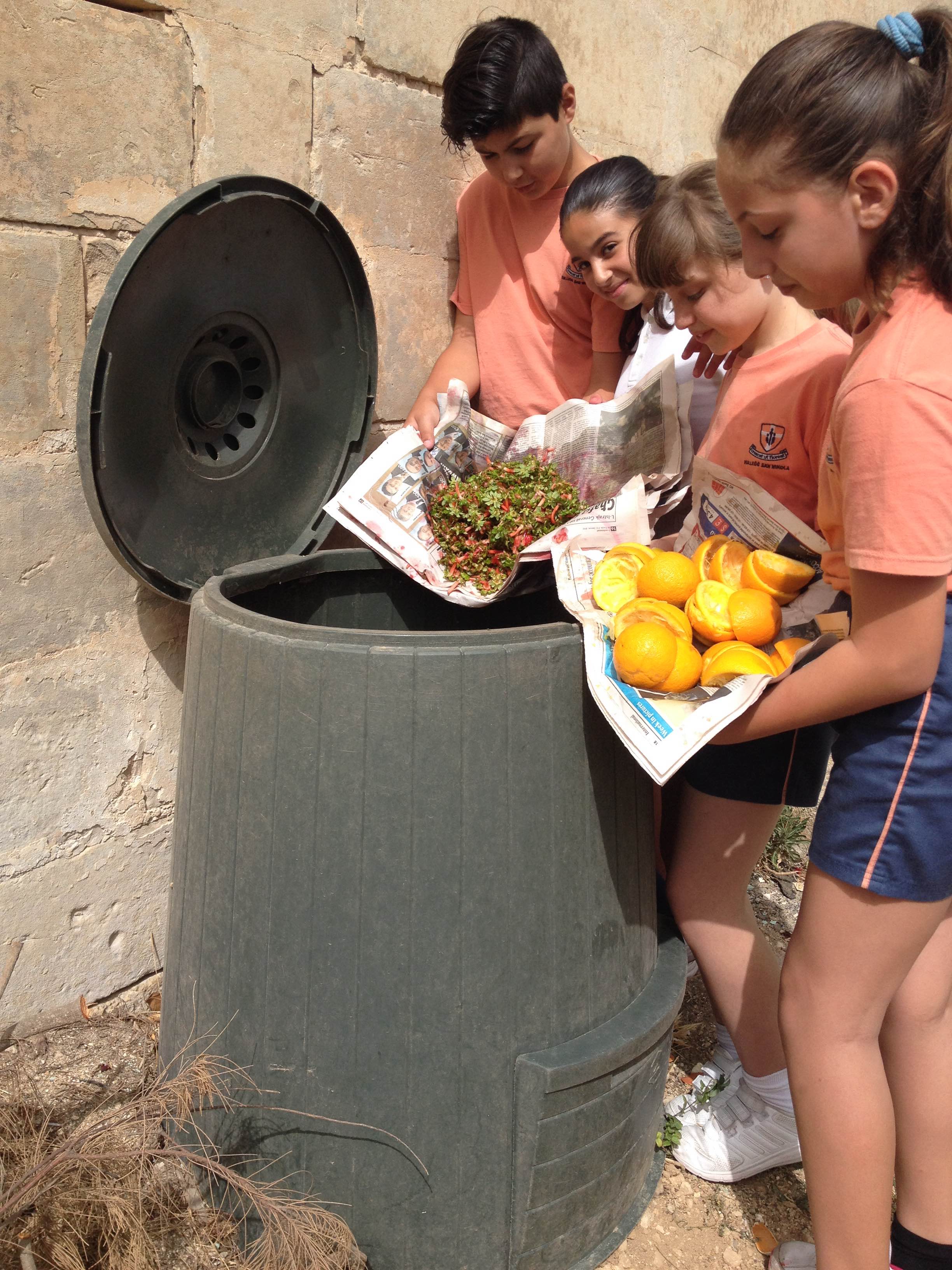  School kids cut down on food waste through composting in Malta