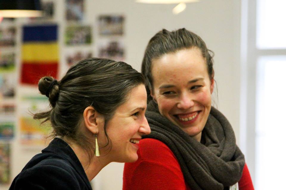 Michaela Cermakova, right, with colleague Tereza Čajková