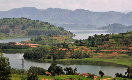 General view of northwestern Rwanda, where CIAT's climbing beans have been widely adopted.