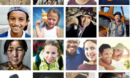 Portraits of diverse people