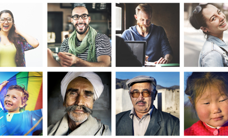 Portraits of diverse people