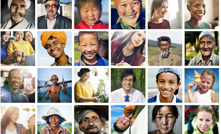 Portraits of diverse people