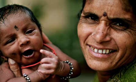 Photo of a woman with a child (decorative image)