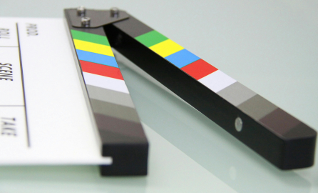 White and Black Clapper Board