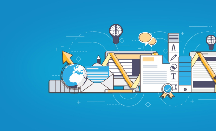 E-Learning and On-Line Degree Concept - Learning and Knowledge - Blue Version (CC0)