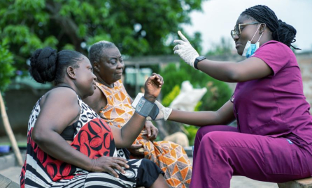 Nurse and patients
