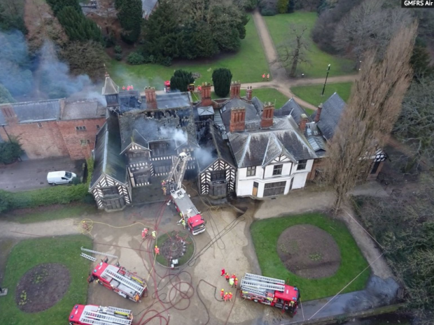 A fire severely damaged a historic building, the Wythenshawe Hall on 15 March 2016.