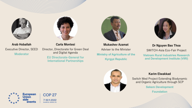 Speakers at EU Side Event at COP 27 on Food Systems Speakers at EU Side Event at COP 27 on Food Systems