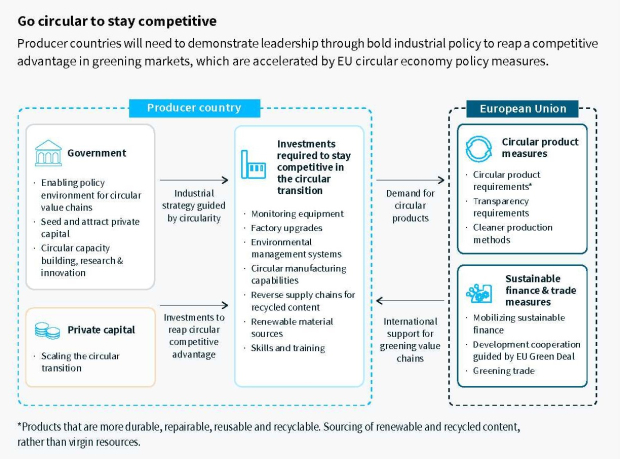 Go circular to stay competitive / Credit: Switch to Circular Economy Value Chain Project Graphic on impact of circularity to stay competitive