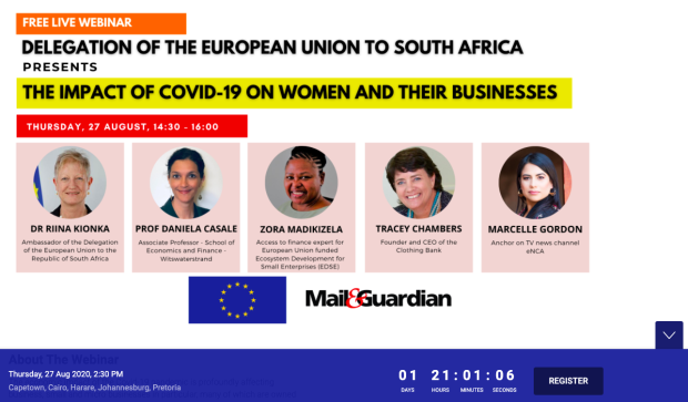 Webinar on The impact of COVID 19 on women and business