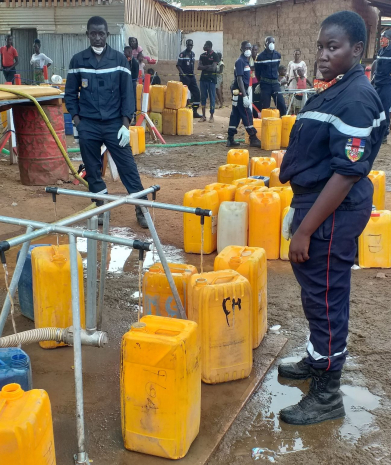 Réponse COVID19_Système d'approvisionnement en eau d'urgence à Damala_Bangui © Olivier Floriant SIEYADJI/UNICEF