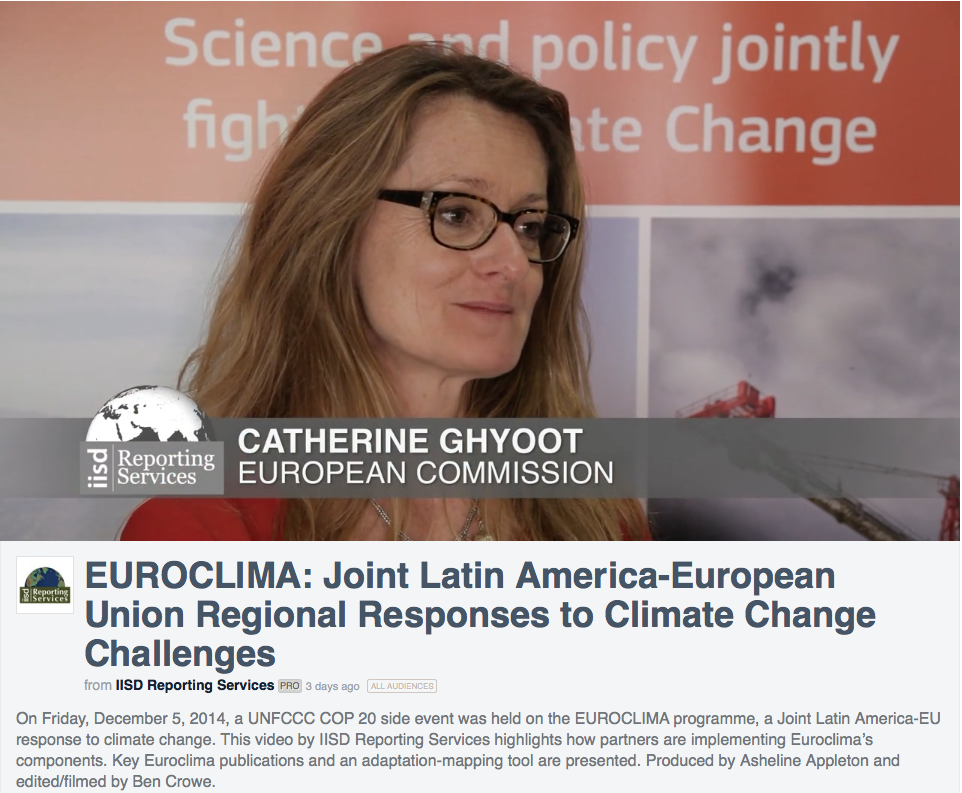 Side Event de EUROCLIMA durante la COP20