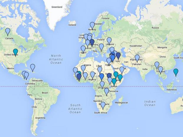 NORCAP Deployment Map