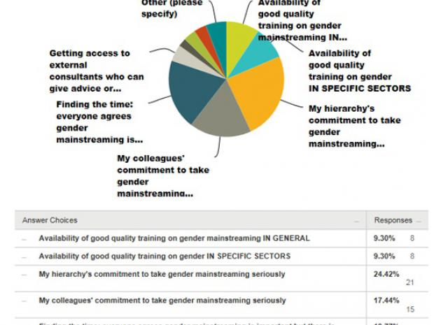 Chart on perceptions of mainstreaming