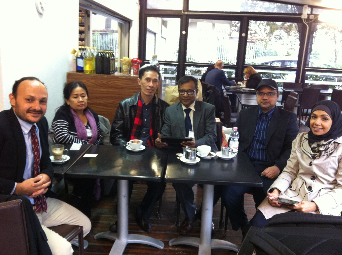 Morning coffee exchange