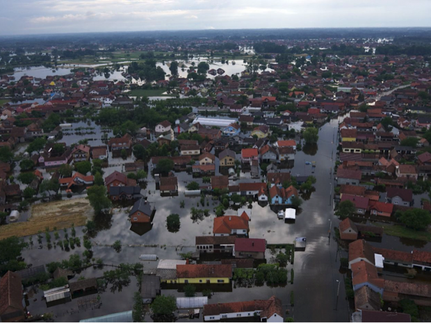 Aerial image of flooded areas captured by the ICARUS UAV. Credit: ICARUS.