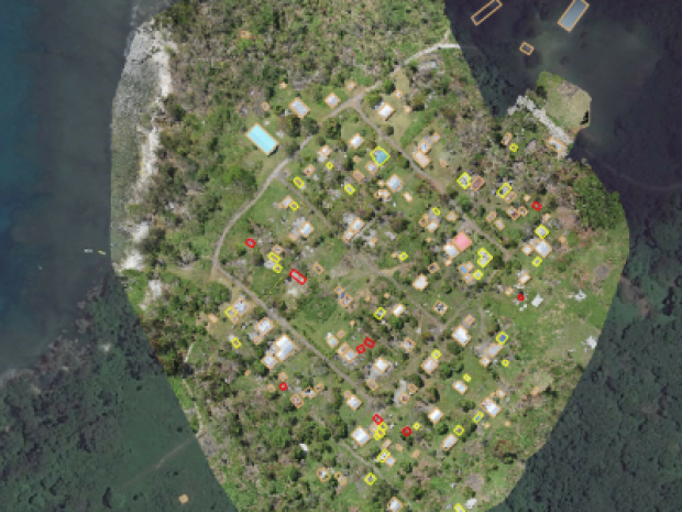 Figure 3: Analysis of oblique aerial imagery captured by the UAV teams. Credit: Patrick Meier