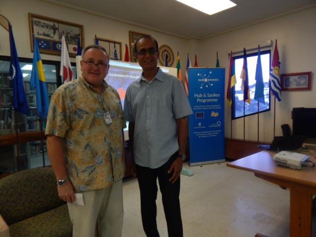 President of the College of Micronesia, Dr. Joseph Daisy with Commonwealth Secretariat, DSG Deodat Maharaj