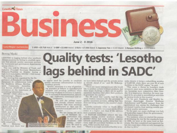 Lesotho Times, 2-8 June 2016 ed.