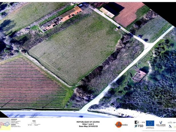About 1.5 hours after flying overhead of site 2 this orthophoto was ready, providing teams with a clear overview of the area.