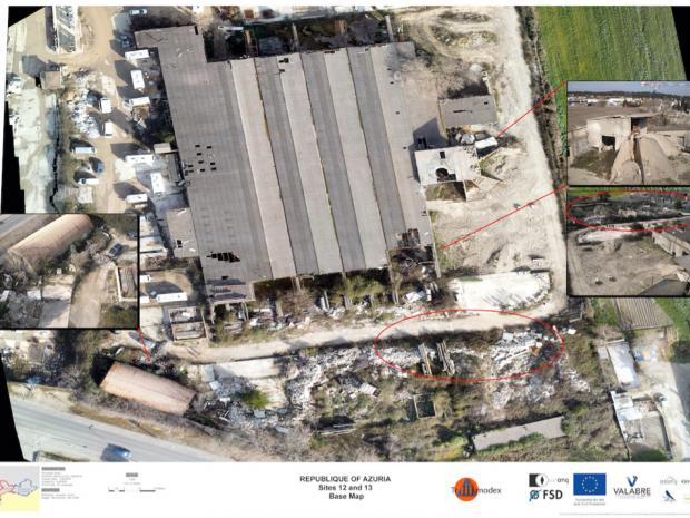 An image of the printed basemap for site 13.