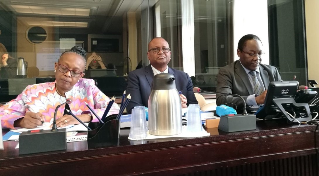 Prof. Freddie Ssengooba sharing Uganda’s experience with UHC at the WHA