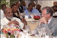 Haiti President Preval at the launch of the project