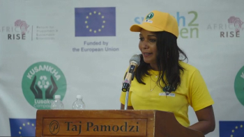 project manager from the EU Africa Rise Facility speaking