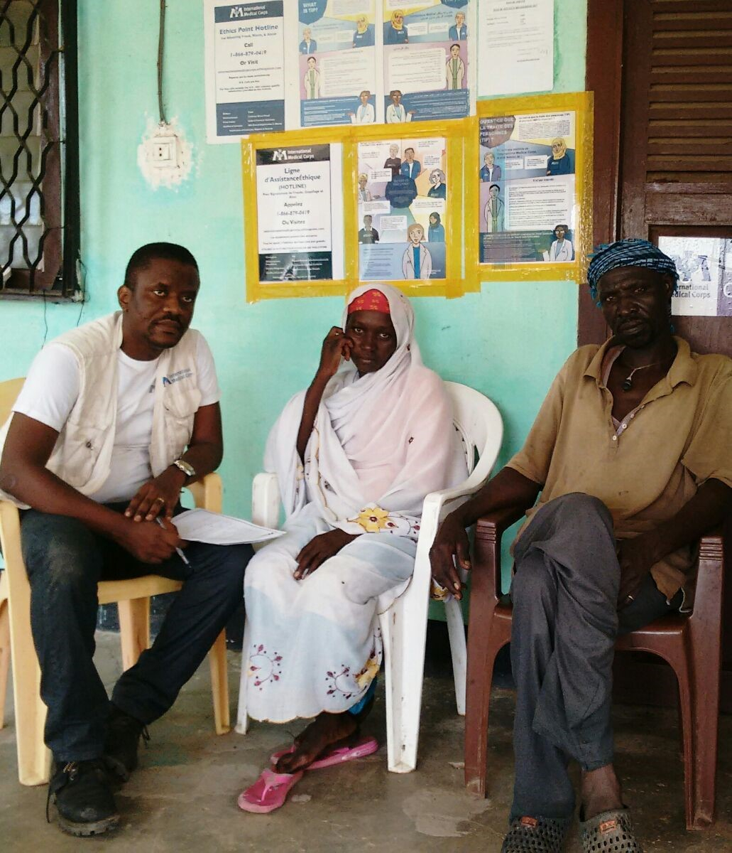 Dr Valentin , Awa and Awa’s husband two months after intervention ( photo taken 29 June 2017  by ALKAL ADBEL Rufin )