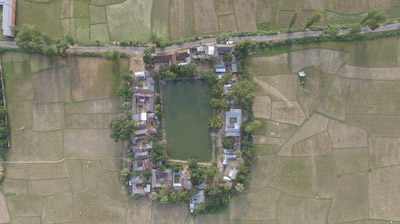 Image from the air of the work of LoCAL in Bangladesh 