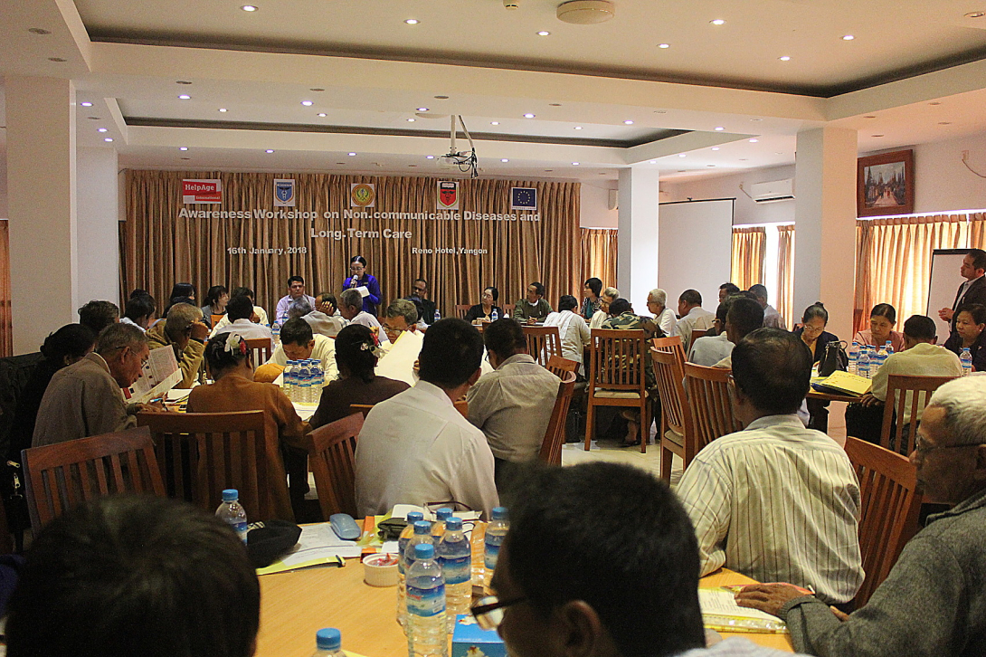 Participants working at the awareness workshop on NCDs