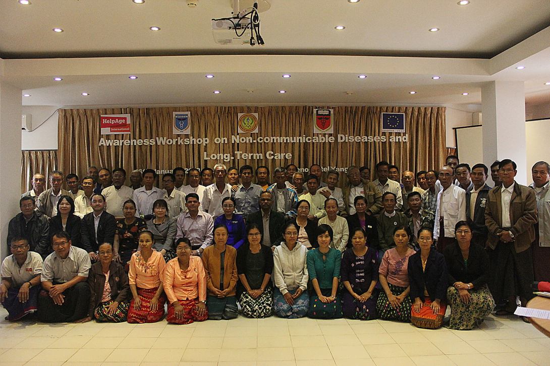 Photo group of participants at the awareness workshop of NCDs