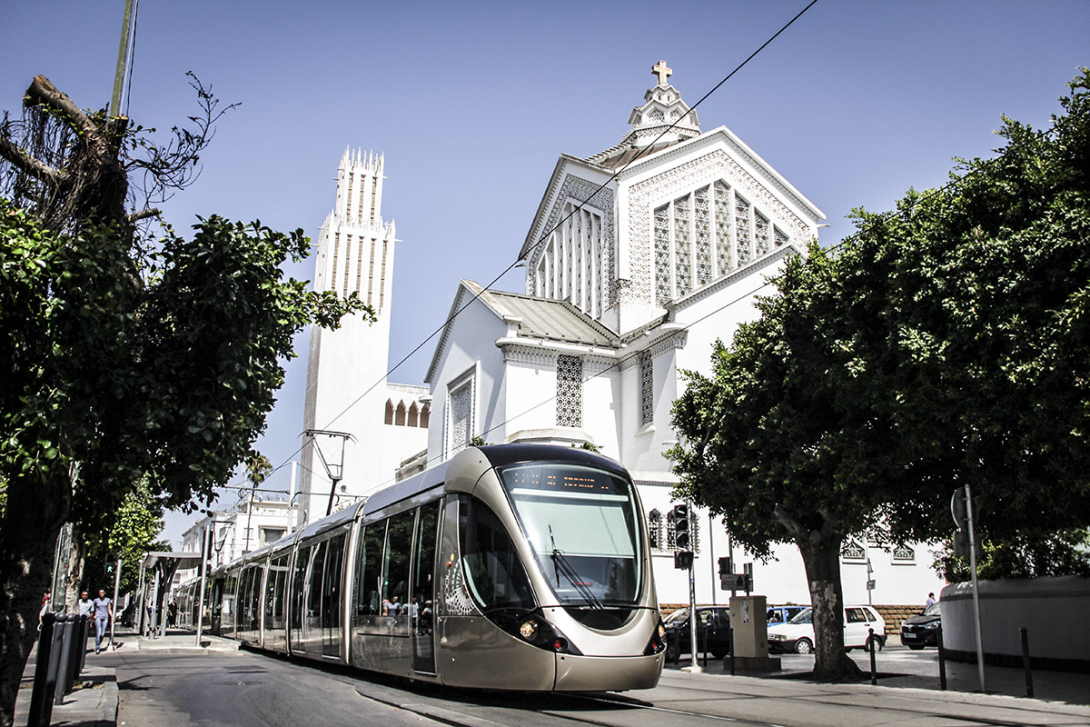 Rabat-Salé tram line in Morocco