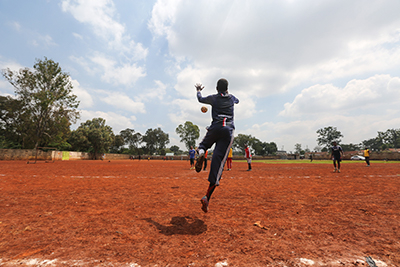 boy catching ball kenya