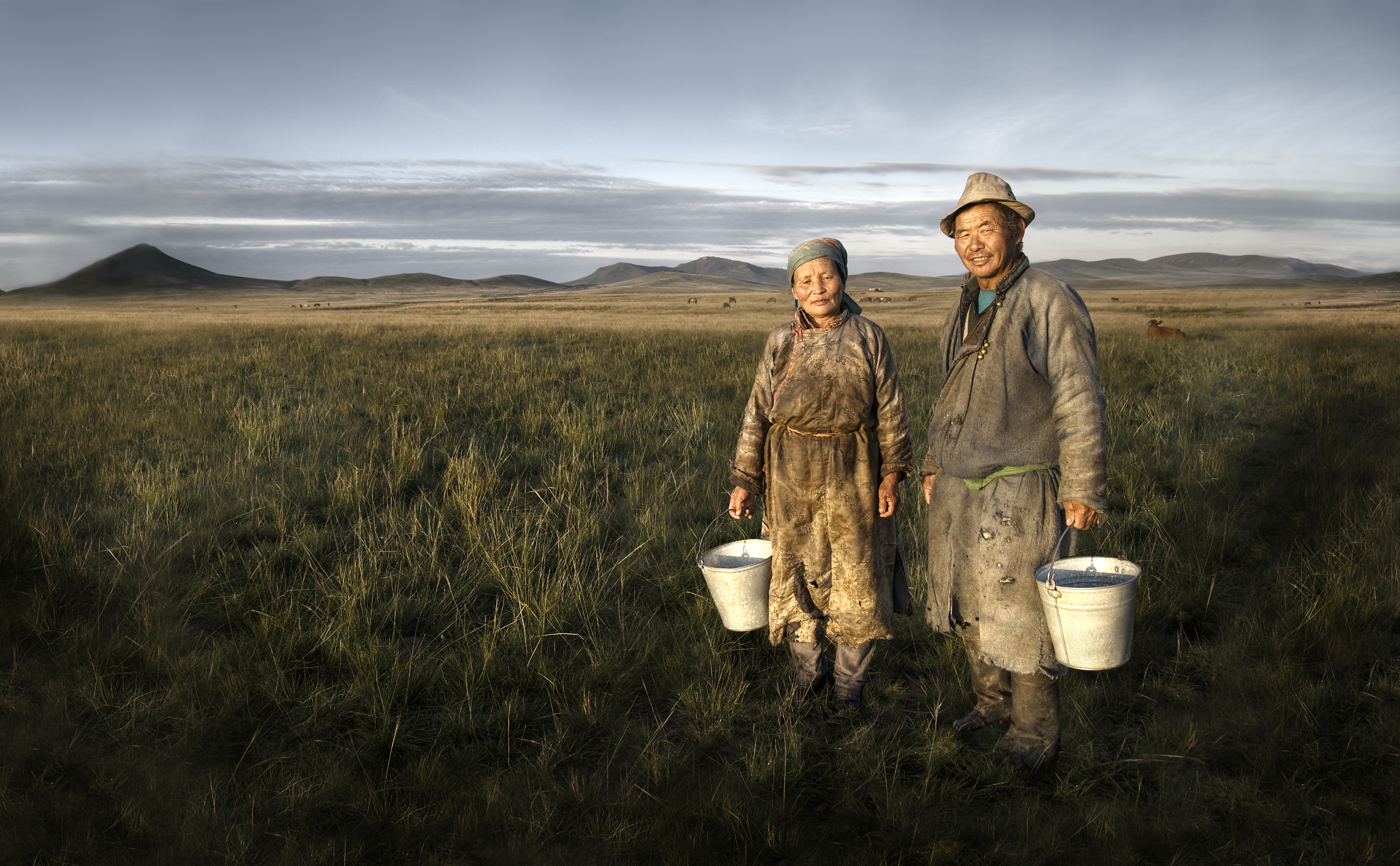 Mongolian farmers