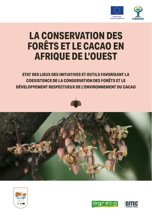report cover image with title and photo of cocoa plant