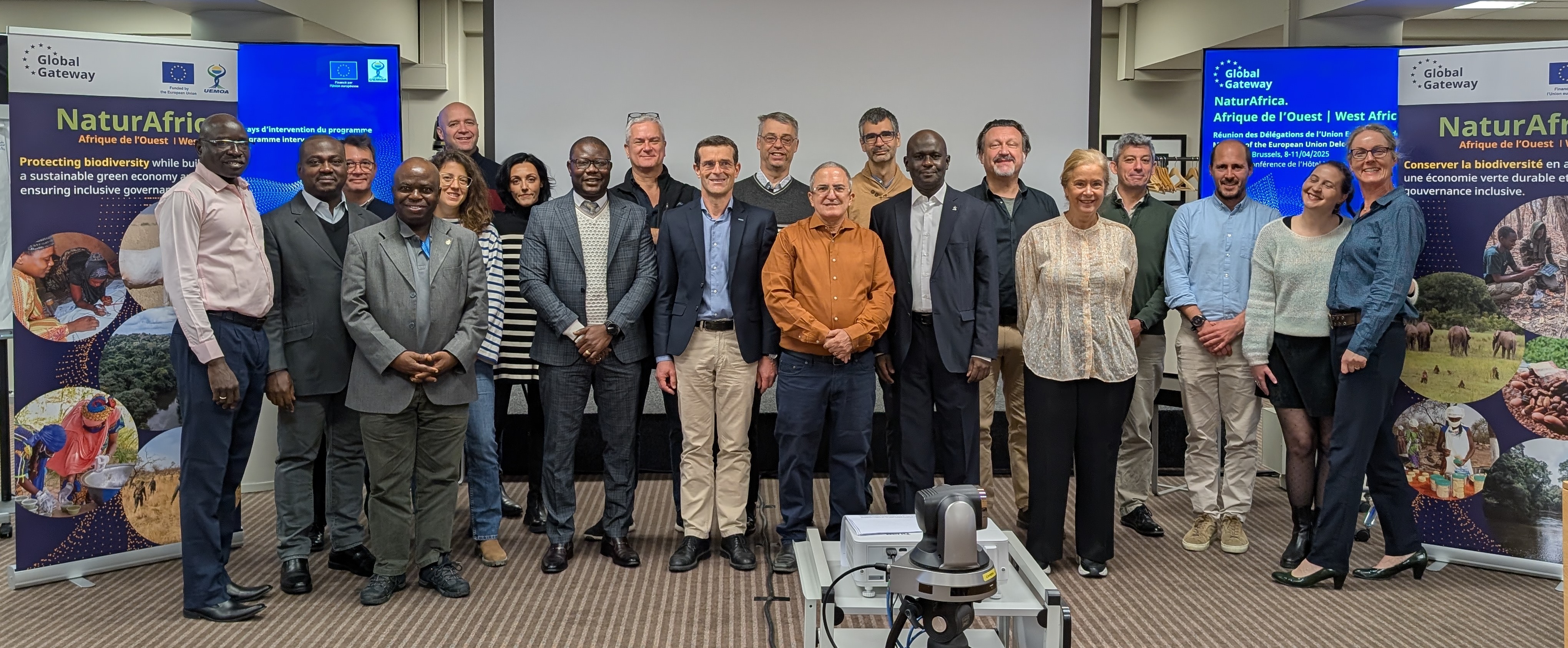 Group photo of participants at the EU Delegations NaturAfrica West Africa meeting in April 2025