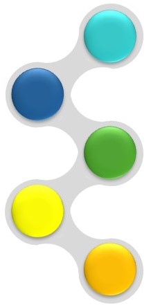 widgets in 5 colours