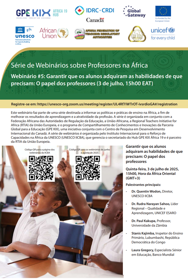 Programme of the webinar in Portuguese