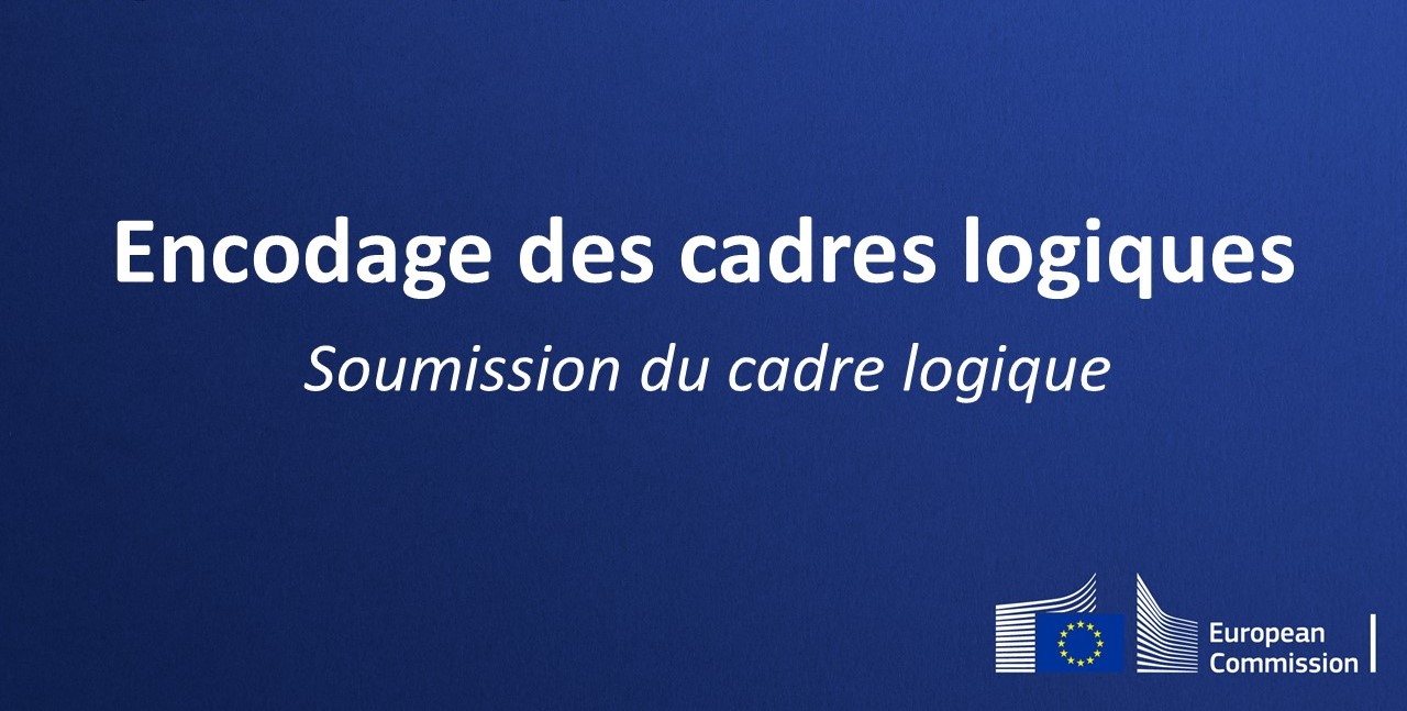 Thumbnail with the text: Encodage des cadres logiques - Soumission du cadre logique​